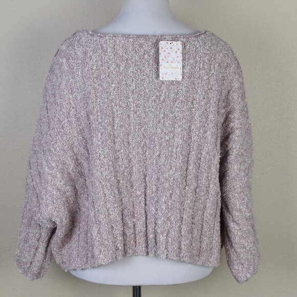 Free People Good Day Pullover Sweater in Mauve Mousse - M NEW - Picture 5 of 10